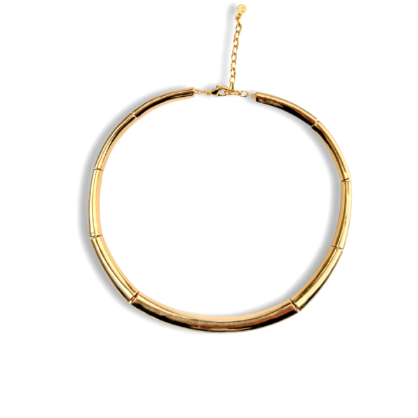 CORRENTE FOLHEADA A OURO CHOKER ARO -CRFLO0983