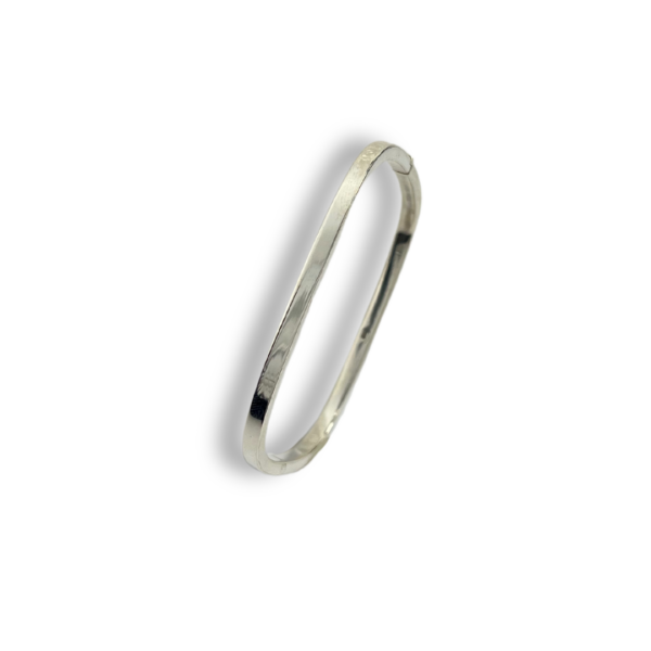 BRACELETE PRATA 925 LISO COM TRAVA DE SEGURANÇA-BAPRT0096