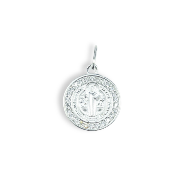 PINGENTE PRATA 925 MEDALHA SÃO BENTO-PGPRT1766