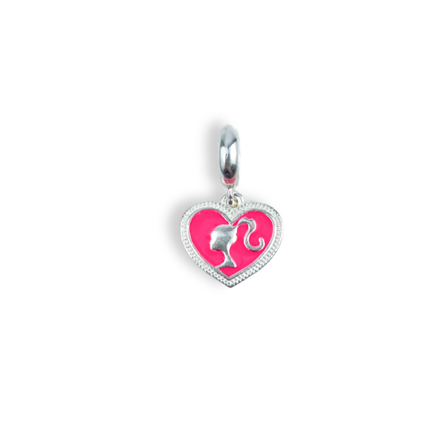 BERLOQUE PRATA 925 CORAÇÃO BARBIE-PGPRT1536