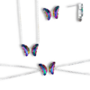 CONJUNTO PRATA 925 BORBOLETA -CJPRT0426