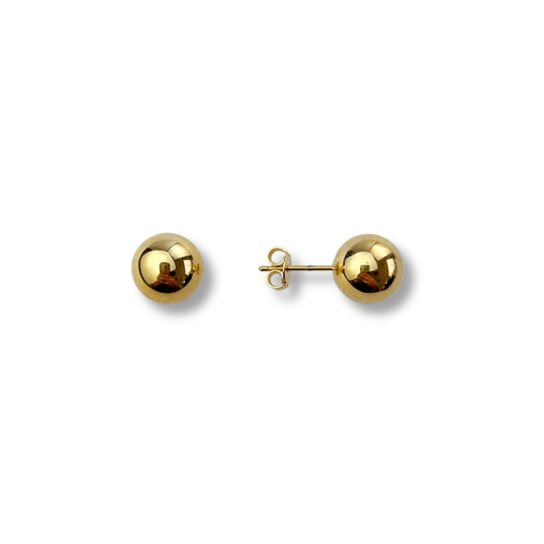 BRINCO FOLHEADO A OURO BOLA LISA-BRFLO0347