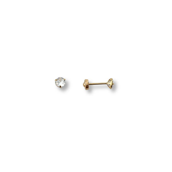 BRINCO FOLHEADO A OURO BABY BASE 3 GARRAS-BRFLO0759