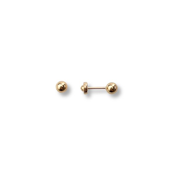 BRINCO FOLHEADO A OURO BABY BOLA-BRFLO0773