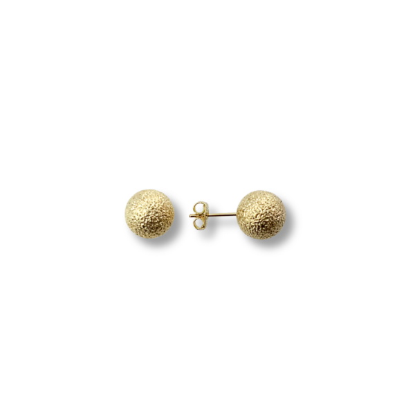 BRINCO FOLHEADO A OURO BOLA FOSCA P-BRFLO1098