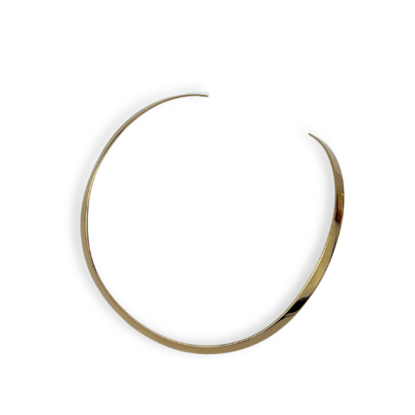 CORRENTE FOLHEADA A OURO CHOCKER ARO LISA SIMPLES-CRFLO1103