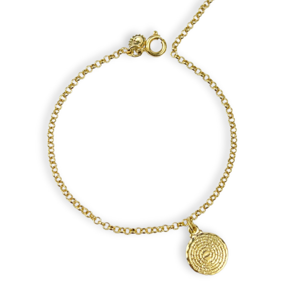 PULSEIRA FOLHEADA A OURO MEDALHA ORAÇÃO PAI NOSSO-PLFLO2007