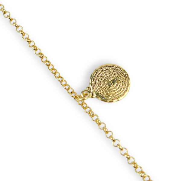 PULSEIRA FOLHEADA A OURO MEDALHA ORAÇÃO PAI NOSSO-PLFLO2007 - Image 2