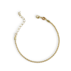 PULSEIRA FOLHEADA A OURO CORDÃO BAIANO P-PLFLO0104