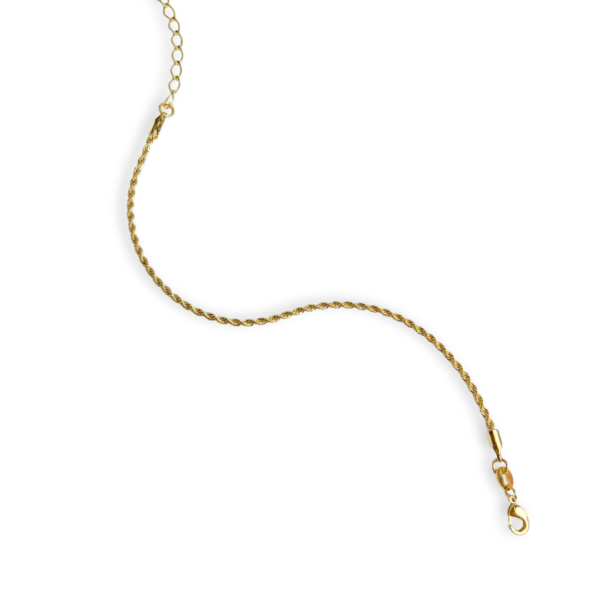 PULSEIRA FOLHEADA A OURO CORDÃO BAIANO P-PLFLO0104 - Image 2