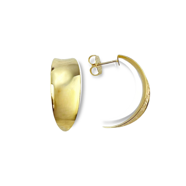 BRINCO FOLHEADO A OURO ARGOLA MEIA LUA-BRFLO3978