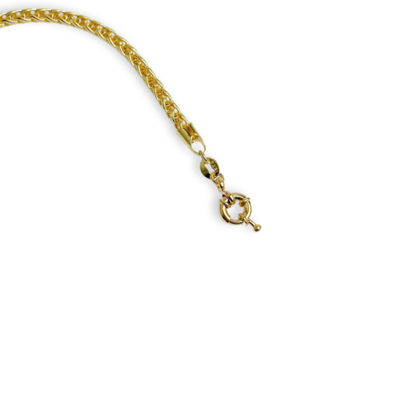 PULSEIRA FOLHEADA  A OURO TRANÇA G 19CM-PLFLO0997 - Image 2
