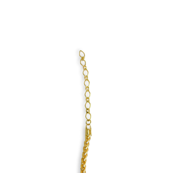 PULSEIRA FOLHEADA  A OURO TRANÇA G 19CM-PLFLO0997 - Image 3