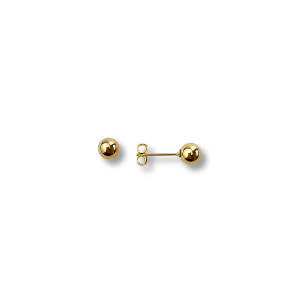 BRINCO FOLHEADO A OURO BOLA LISA 6MM-BRFLO4347