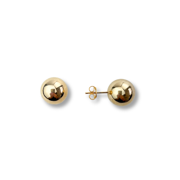 BRINCO FOLHEADO A OURO BOLA LISA 12MM-BRFLO4348