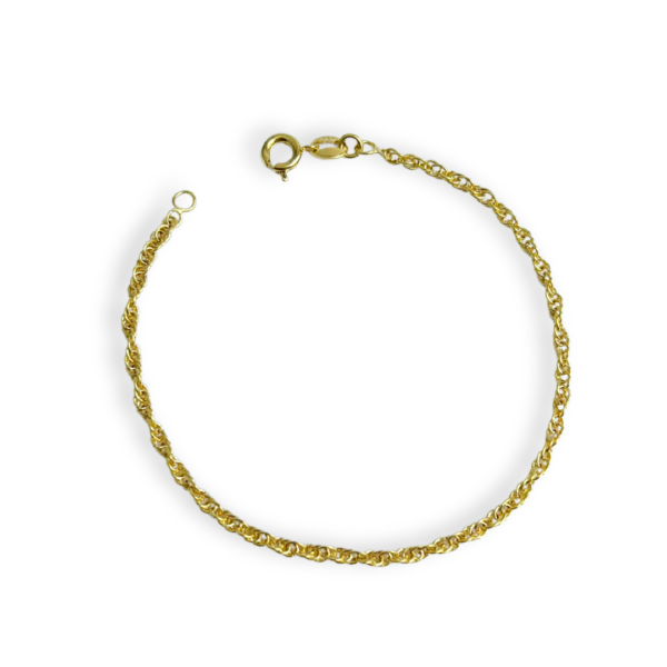 PULSEIRA FOLHEADA A OURO ENTRELAÇOS-PLFLO0111