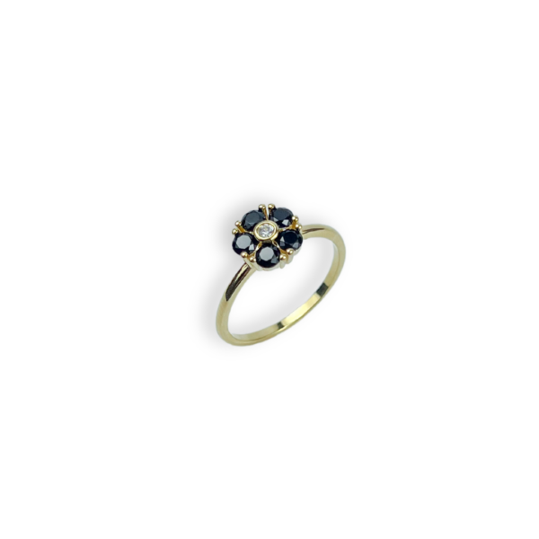 ANEL FOLHEADO A OURO FLORZINHA-ANFLO0850